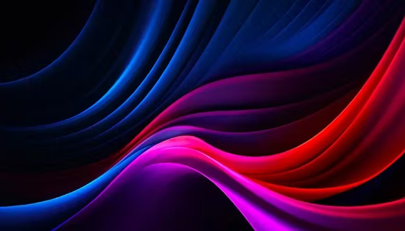 Abstract red and blue shapes